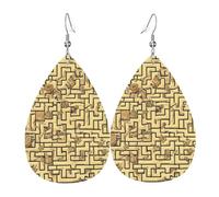 Treasure Maze Teardrop-shaped leather earrings are a luxurious and fashionable accessory suitable for women, showcasing individual charm.