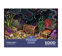 Treasure of Sunken Ships on The Seabed Wooden Jigsaw Puzzle Waterproof 1000 Piece Puzzles for Adults Impossible Home Decoration