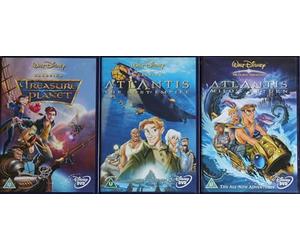 TREASURE SEARCH ADVENTURE TRILOGY 1-3 COLLECTION / 1. TREASURE PLANET / 2. ATLANTIS THE LOST EMPIRE / 3. ATLANTIS MILO'S RETURN = ULTIMATE 3x DVD SET