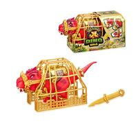 Treasure X TX Dino Dissection, a 6" Red T-Rex Dissection, in a Cage with a Doll and Accessories, with a Surprise Inside, 8 Different Treasures, Famous (TRR45000)