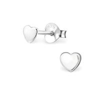 TreasureBay 925 Sterling Silver Stud Earrings for Women Hypoallergenic Small Butterfly Daisy Heart Flower Moon Star Snow Flake Earrings for Girls Jewelry Gifts (Heart)