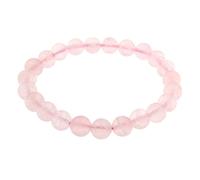 TreasureBay Beads Natural 8mm Stone Bracelet for Women Crystal Healing Chakra Semi Precious Gemstone Rose Quartz