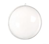 TreasureCave 1PC Large Clear Acrylic Christmas Tree Ball Ornaments, Plastic Fillable, 14cm