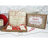 Treasured Forever Christmas Eve Box Personalised A5 Size Santa Letter Magic Key & Reindeer Food (D3 Wood Effect Snowflake)