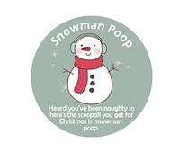 Treasured Forever Christmas Stickers - Santa's Magic Key, Magic Reindeer Food, Snowman Poop - Christmas Eve Box - Christmas Labels/Stickers (Snowman Poop)