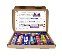 Treasured Forever Personalised Valentines Gifts for Him or Her - Chocolate Selection Gift Box Hamper - Hug in a box - Gift for all ages (Poem Box Fiancee)