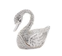 Treasured Trinkets Crystal Swan Trinket Box - P12195