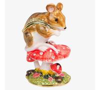 Mouse on Toadstool Trinket Box by Treasured Trinkets
