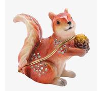 Widdop Stratton Trinket Box by Treasured Trinkets - Red Squirrel Design - Jewellery Storage Organiser Ornament - Gift for Mum Her Mother's Day Birthday Loved One Present