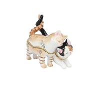 Treasured Trinkets - Two Cats Twisted Tails White