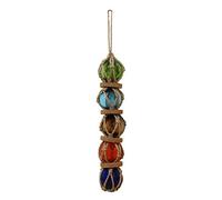 Treasuregurus Nautical Rope Fishing Net Glass Buoy Set of 5 Assorted Colors Buoys