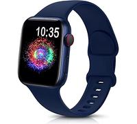 TreasureMax Sport Band Compatible with Apple Watch Bands 38mm 40mm 41mm 42/44mm 45mm 46mm 49mm, Soft Silicone Strap Compatible for Apple Watch Series 10 9 Ultra SE&SE2 8 7 6 5 4 3 Men Women Navy Blue
