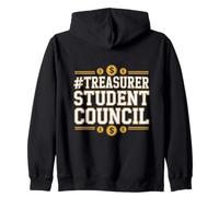 Treasurer Student Council School Election Day Athletic Style Zip Hoodie