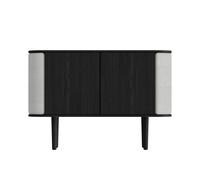 Treasures Cabinet Black Oak/Sterling