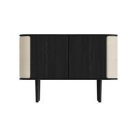 Treasures Cabinet Black Oak/White Sands