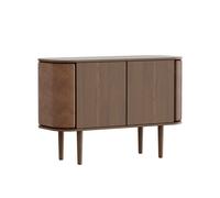 Treasures Cabinet Dark Oak/ Brown Faux Leather