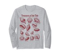 Treasures of the Tide Different Seashells Summer Long Sleeve T-Shirt