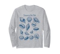 Treasures of the Tide Different Seashells Summer Long Sleeve T-Shirt