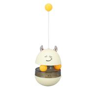 Treat Ball Interactive Dog Treat Ball, Cat Treat Dispenser Ball Slow Feeding Interactive Dog Pet Food Dispensing Puzzle Ball for All Dog Breeds, Toys to Keep The Busy and Enrichmen (Creamy Yellow)