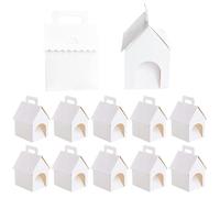Treat Boxes - House Shaped with Handle | Foldable Adopt a Pet Box - for Cake Chocolate Treat Snack Toys Crafts Holiday Celebration Home School
