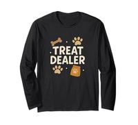 Treat Dealer Cute Dog Paw Bone Funny Pet Lover Design Long Sleeve T-Shirt