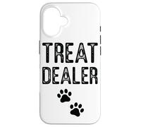 Treat Dealer Paw Prints Pet Lover Fun Text Case for iPhone 16