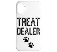 Treat Dealer Paw Prints Pet Lover Fun Text Case for iPhone 16 Plus