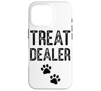 Treat Dealer Paw Prints Pet Lover Fun Text Case for iPhone 16 Pro