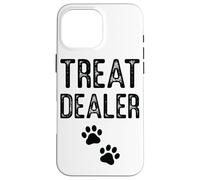 Treat Dealer Paw Prints Pet Lover Fun Text Case for iPhone 16 Pro Max