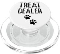 Treat Dealer Paw Prints Pet Lover Fun Text PopSockets PopGrip for MagSafe