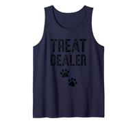 Treat Dealer Paw Prints Pet Lover Fun Text Tank Top