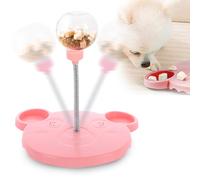 Treat Dispensing Dog Toy, 2025 New Pet Toy Treat Dispenser, Wobbly Dog Treat Dispenser Toy Interactive Pet Toy Wiggling TreatToy For Dogs Automatic Durable Puzzle Toy for Dogs Cats (A-Pink)