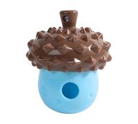 Treat Dispensing Dog Toys - Interactive Slow Feeder, Rubber Squeak Ball, Mental Stimulation Enrichment, Boredom Relief Play Tool, Top Pet Supply Category, Small Blue Green Natural Rubber Unit