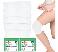 treat&ease 4pk Elastic Knee Support for Men and Women - Small Size Compression Sleeves for Stability and Comfort, Breathable & Durable, Flexible Snug Fit, Ideal for Sports, Gym, Walking and Daily Use