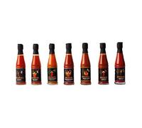 Treat Factory 7 Bottle of Hot Sauce Packed in Window Box, Multi