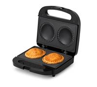 Treat Factory UK Mains Powered Non Stick Crimping Double Traditional Pie Maker | 2 Pie Capacity 700 W Evenly Filled Cooker