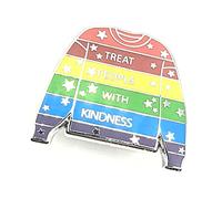 Treat People With Kindness Be Kind Rainbow LGBT Christmas Jumper Metal Enamel Pin Badge
