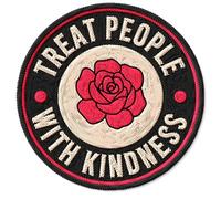 Treat People with Kindness Patch for Clothes - Embroidered Iron on Patch for Backpack Jacket - Fabric Sports Patches for Clothes Souvenirs & Gifts ID45095