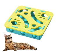 Treat Puzzle Toys for Cats | Treat Puzzle Feeder Box Scratch Board | Enrichment Game Stimulation for Kitten Exercise Training Mealtime Birthday Home Balcony Travel Living Room Bedroom