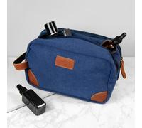 Treat Republic Deluxe Denim Wash Bag in Blue Treat Republic Blue One Size