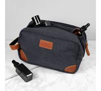 Treat Republic Deluxe Denim Wash Bag in Grey Treat Republic Grey One Size