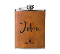 Treat Republic Faux Leather Hip Flask Black