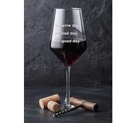 Treat Republic Good Day, Bad Day, Wine Day Glass Messing