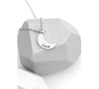 Treat Republic Personalised Crescent Moon Necklace Silver