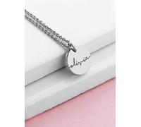 Treat Republic Personalised Disc Necklace Silver
