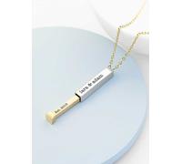 Treat Republic Personalised Gold and Silver Square Hidden Message Capsule Women's Necklace Gold