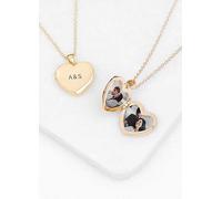 Treat Republic Personalised Heart Photo Locket Black