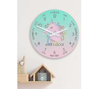 Treat Republic Personalised Kids Unicorn Glass Clock