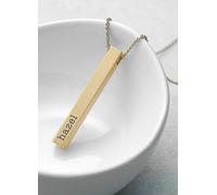 Treat Republic Personalised Matt Vertical Bar Necklace Gold