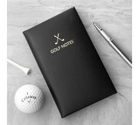 Treat Republic Premium Leather Golf Notebook in Black Treat Republic Black
